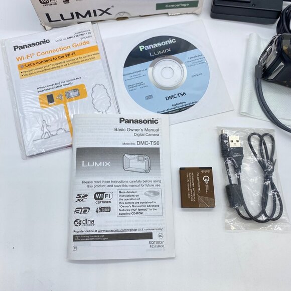 Panasonic Lumix DMC-TS6 Waterproof Digital Camera Camouflage w/ Box Accessories - Picture 3 of 13